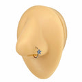 Blue Cubic Zirconia Flower Hoop image 0