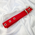 Red Eyelet Buckle Belt image 0