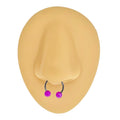Purple Matte Pearlescent Horseshoe Hoop  image 0