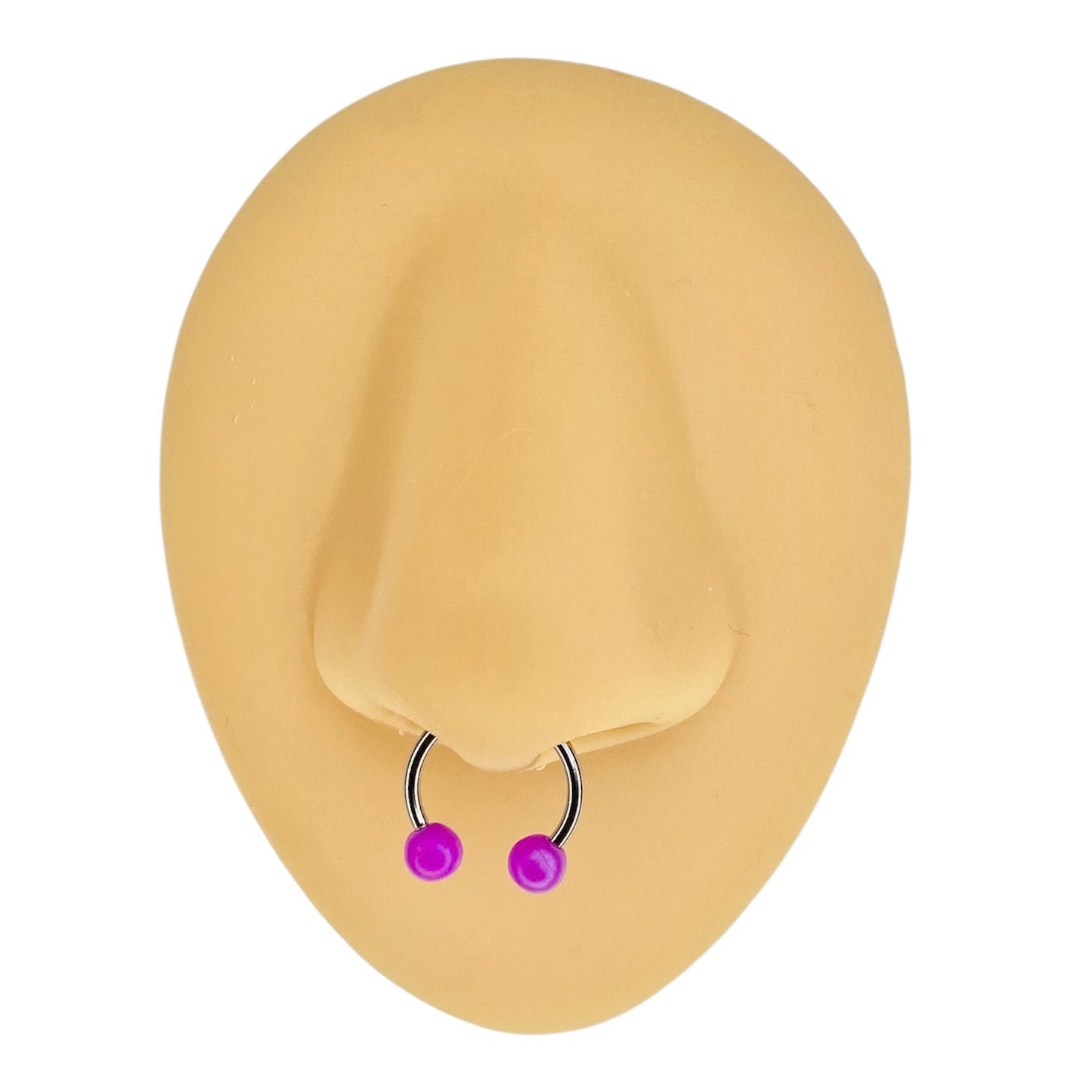 Purple Matte Pearlescent Horseshoe Hoop  image 0