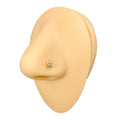 Gold Mini CZ Flower Nose Stud image 0