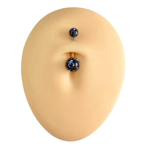 Black Multicolour Splatter Belly Bar  image 0