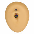 Silver Vitrail Medium Round CZ Prong Belly Bar image 0