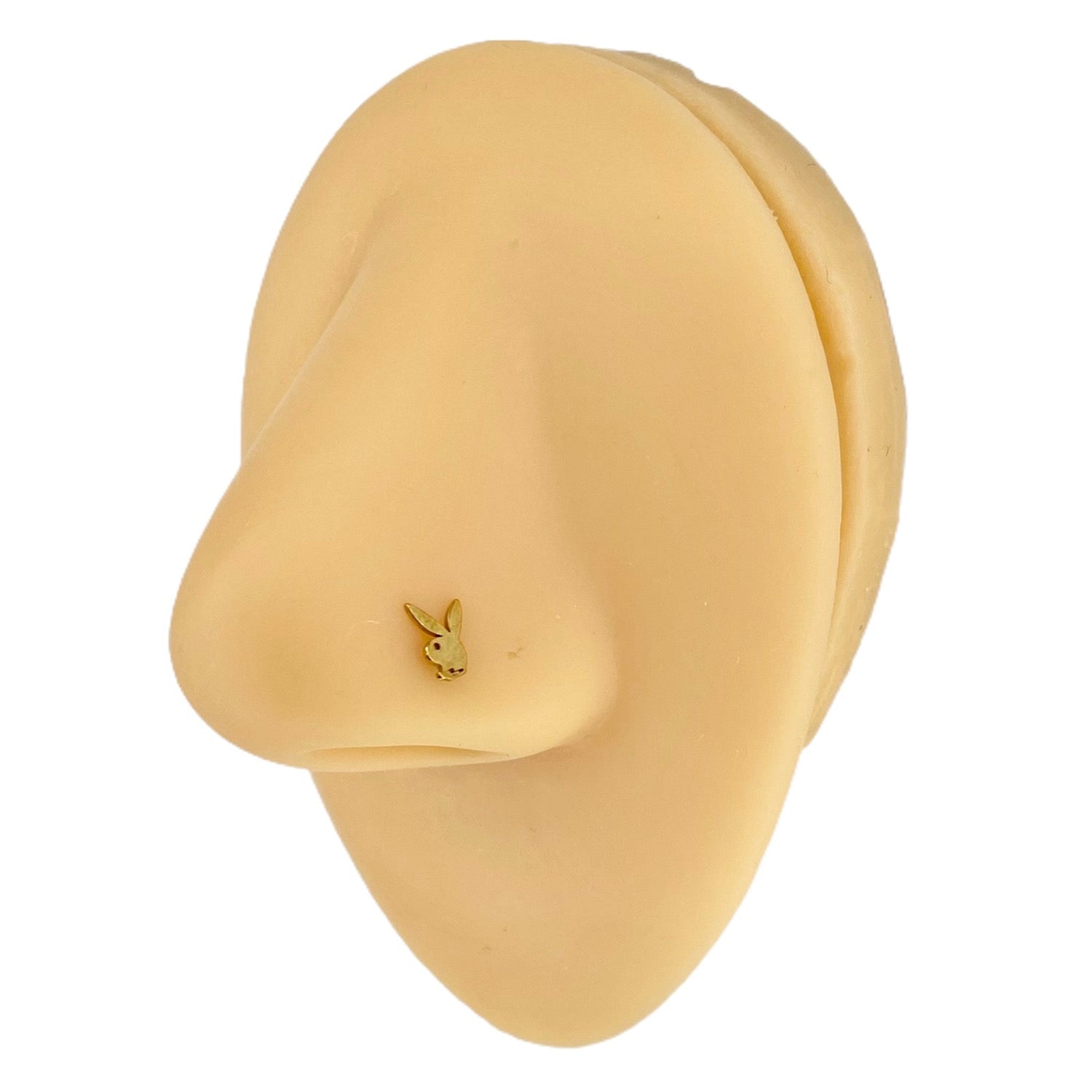 Gold Playboy Nose Stud image 0