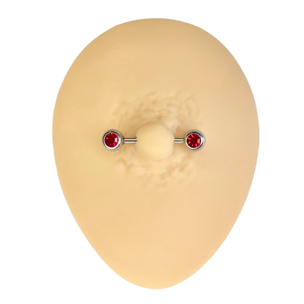 Red Rhinestone Nipple Bar  image 1