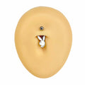 White Enamel Playboy Belly Bar  image 0