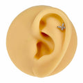 Silver Cubic Zirconia Butterfly Flat Back Stud image 0