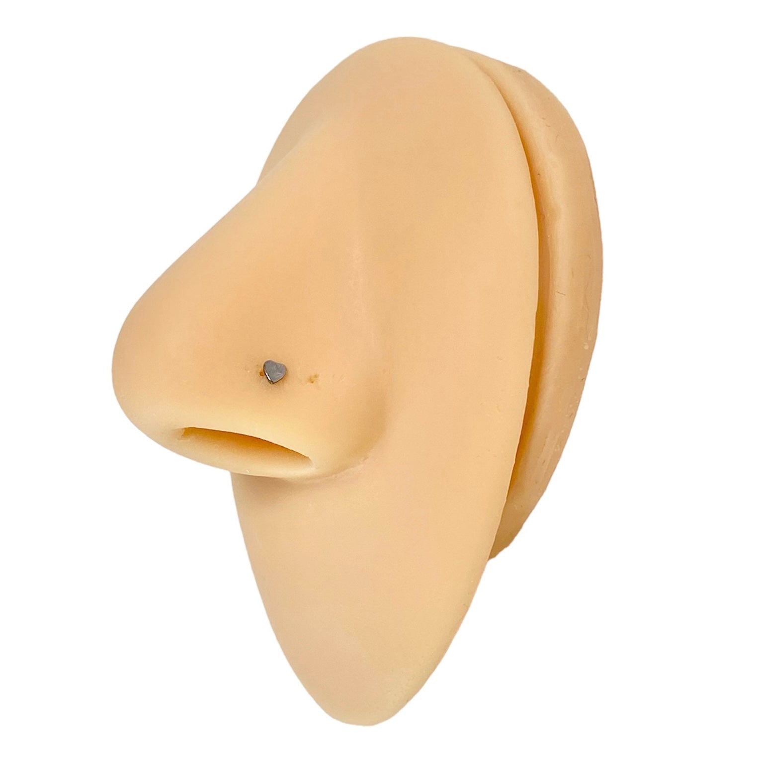 Silver Heart Nose Stud image 0