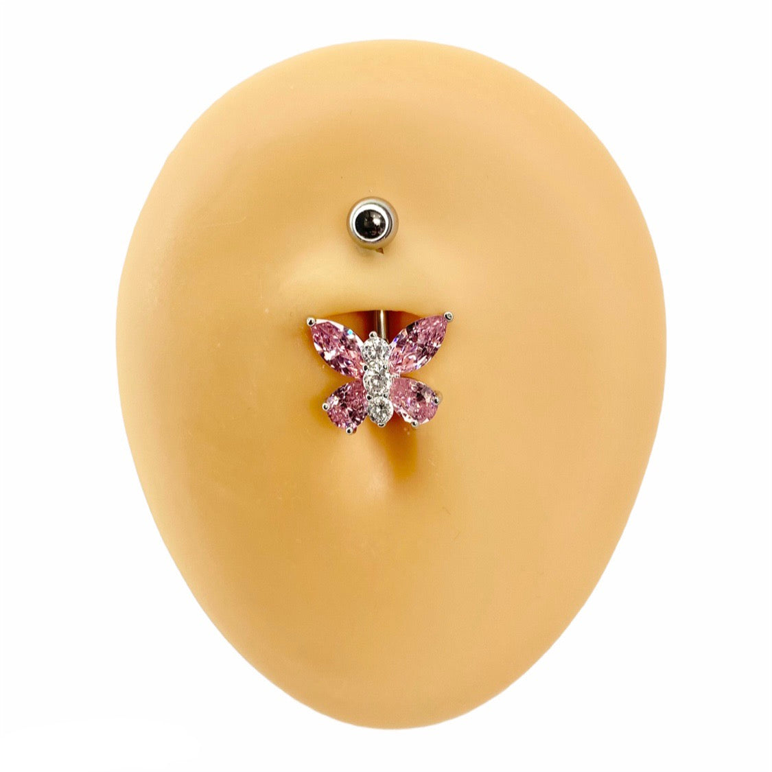 Pink Bling Butterfly Belly Bar  image 0