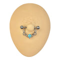 Blue Royal CZ Nipple Bar image 0
