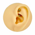 Yellow Tiger Print Curved Barbell image 0