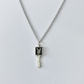 Black Enamel Playboy Key Necklace image 0