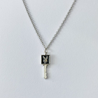 Black Enamel Playboy Key Necklace image 0