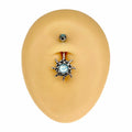 Blue Illuminating Tribal Sun Belly Bar  image 0