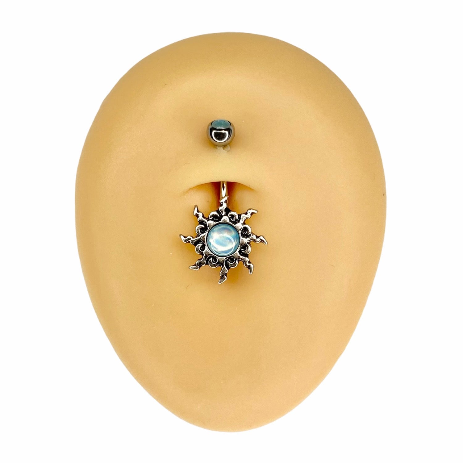 Blue Illuminating Tribal Sun Belly Bar  image 0
