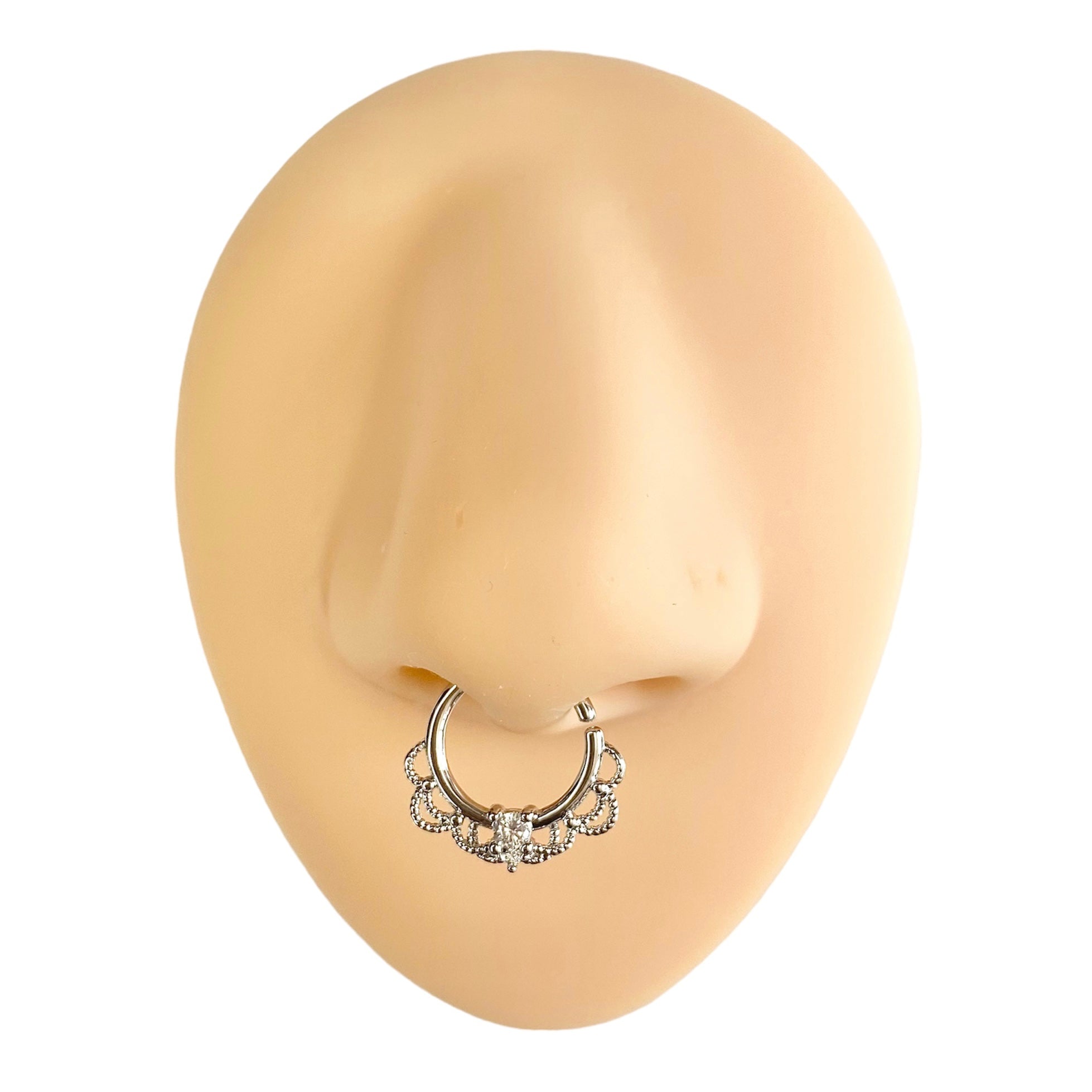 Silver Royal CZ Bendable Hoop  image 0