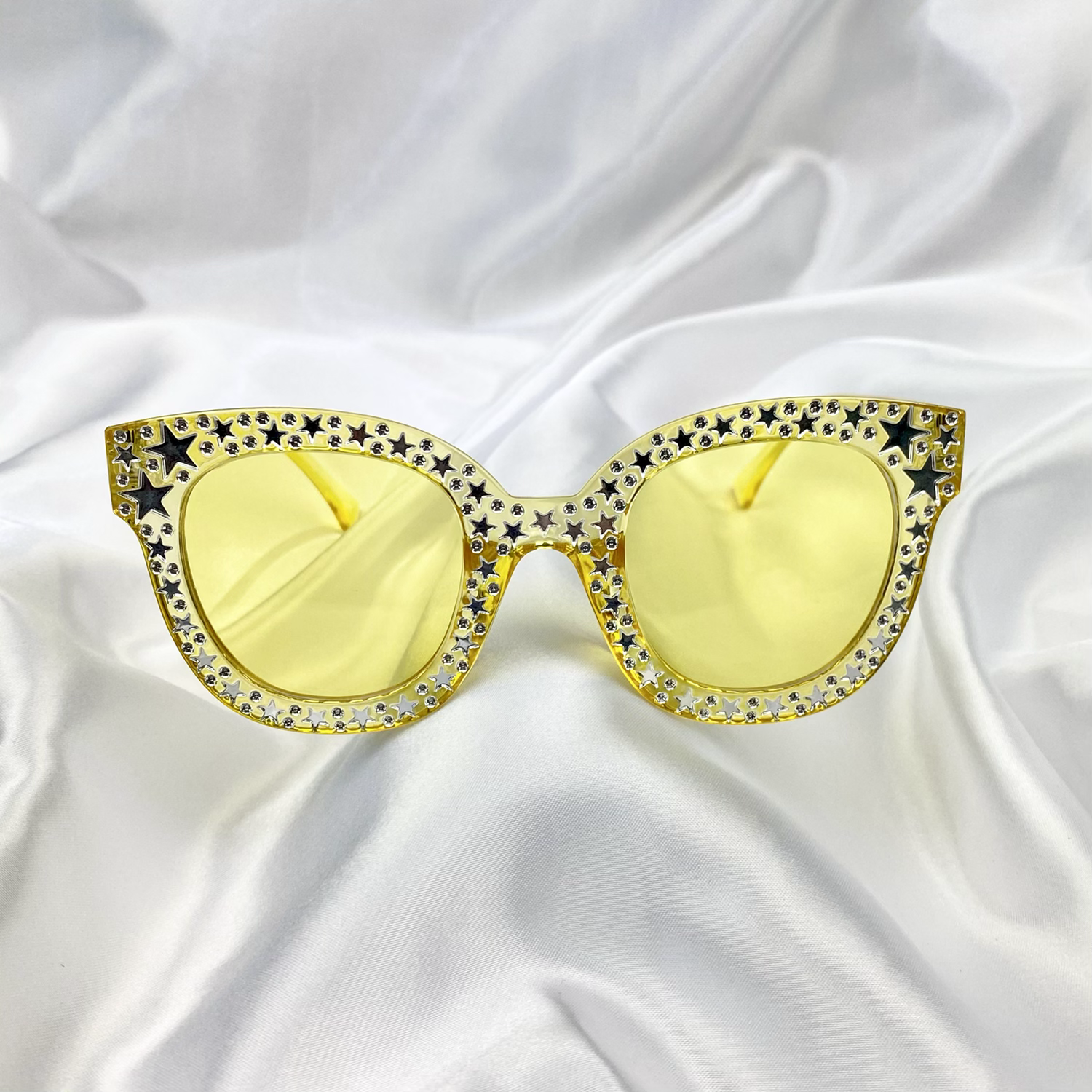 Yellow Clear Star Square Sunglasses image 1