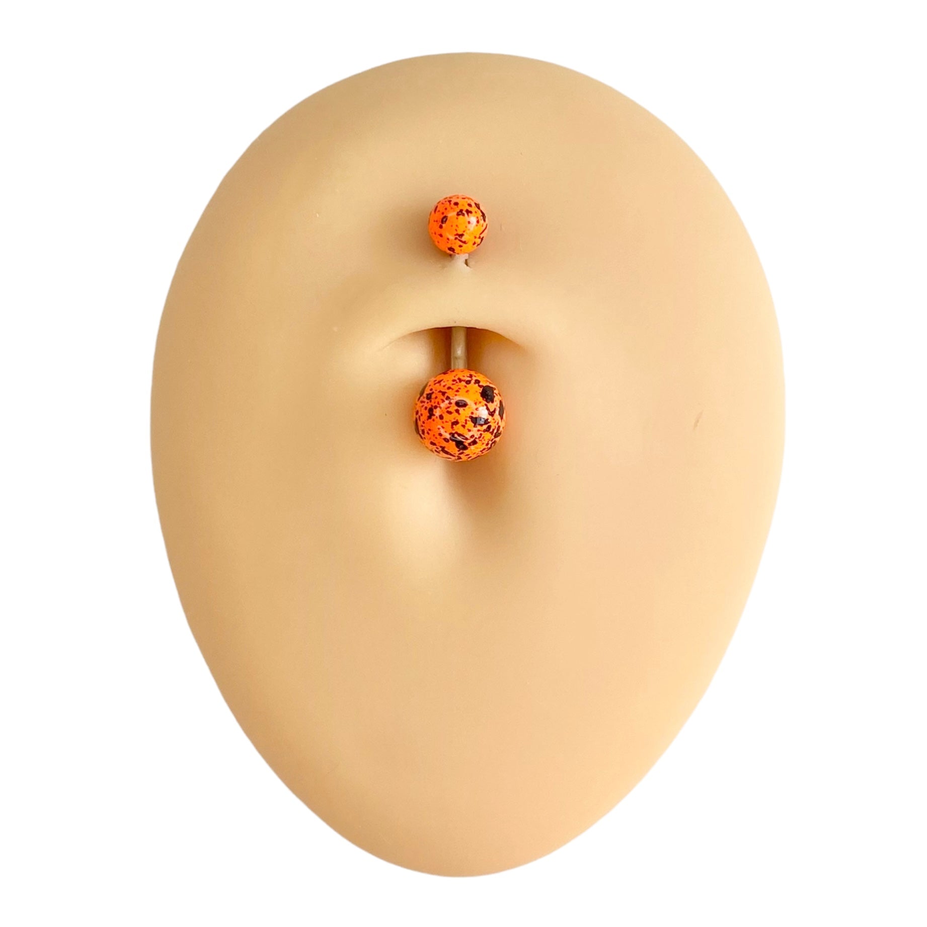 Neon Orange Splash Effect Belly Bar  image 0