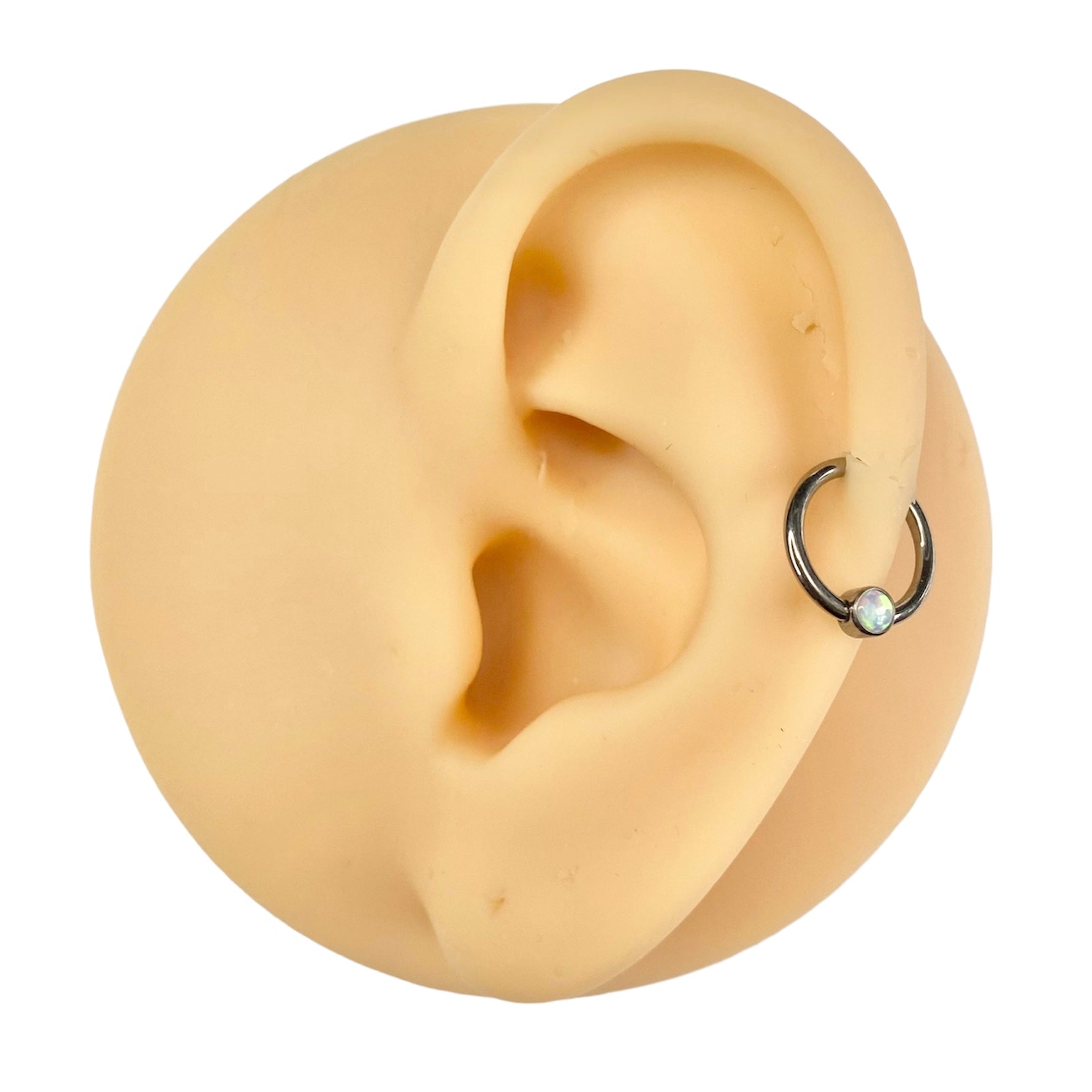 White Opal Captive Hoop  image 0