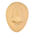 Gold 3 CZ Bendable Hoop image 0