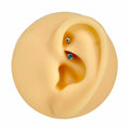 Aqua 3mm CZ Prong Set Curved Barbell image 0