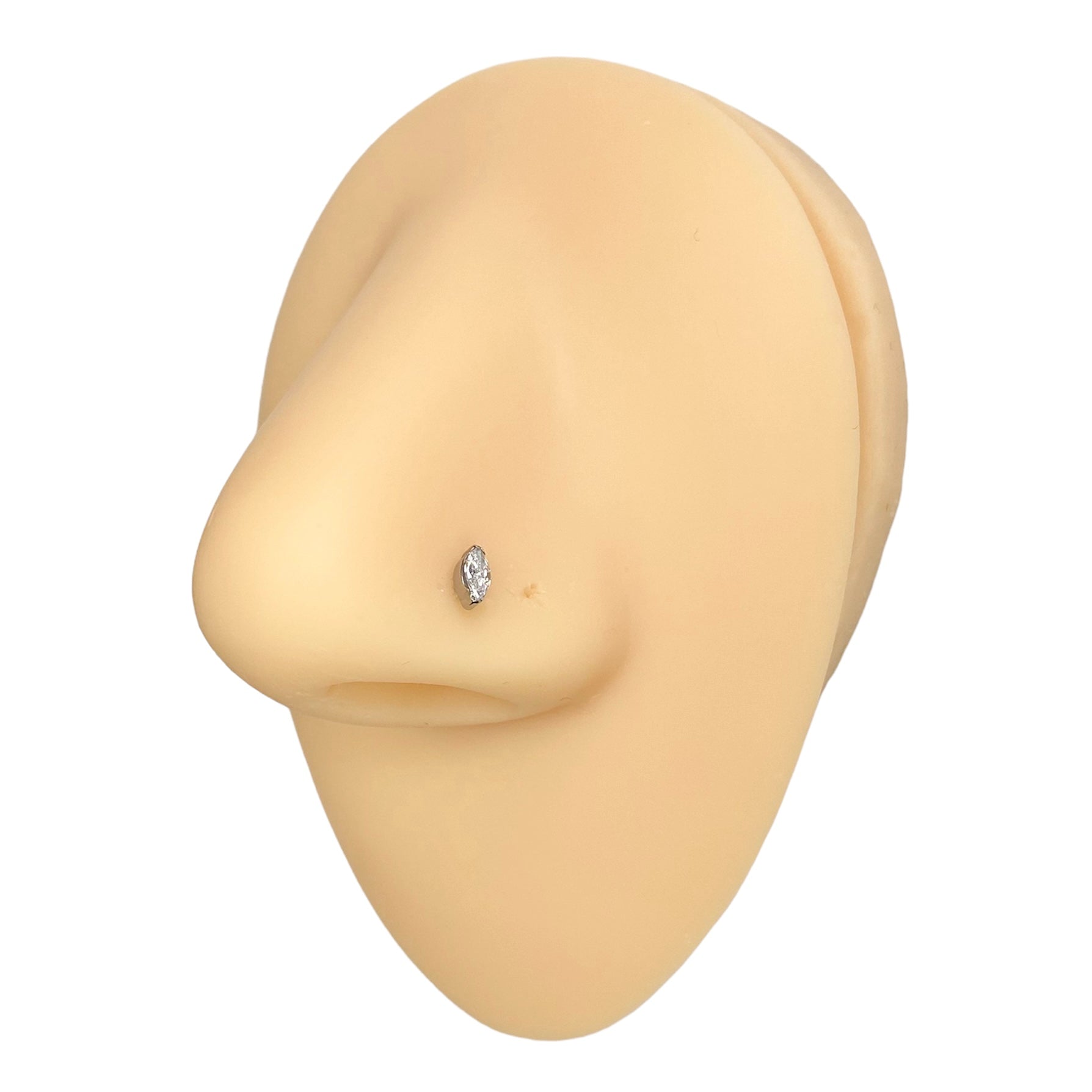 Aurora Borealis Marquise CZ Nose Stud image 0