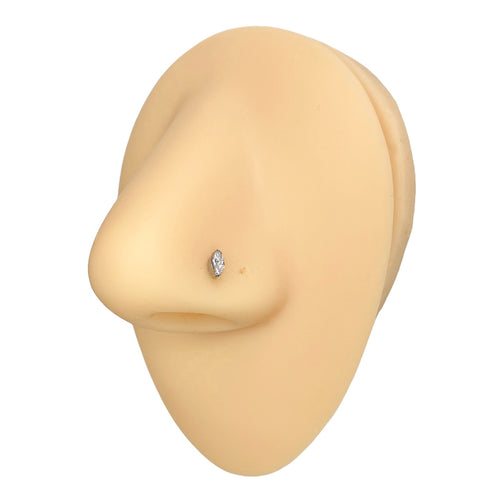 Aurora Borealis Marquise CZ Nose Stud image 0