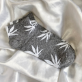 Grey & White Weed Leaf Socks image 0
