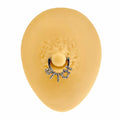 Silver Crystal Paved Bitch Nipple Clicker Bar image 0