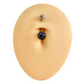Black Watercolour Effect Belly Bar  image 0