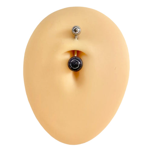 Black Watercolour Effect Belly Bar  image 0