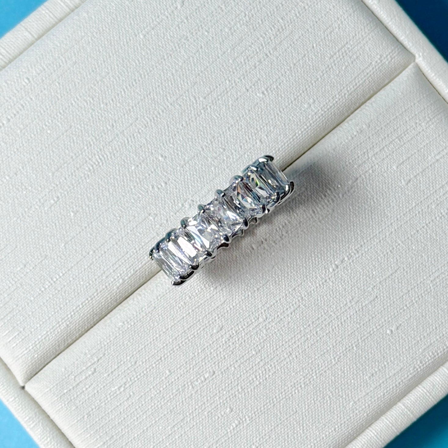 Silver Crystal Crush Ring image 1