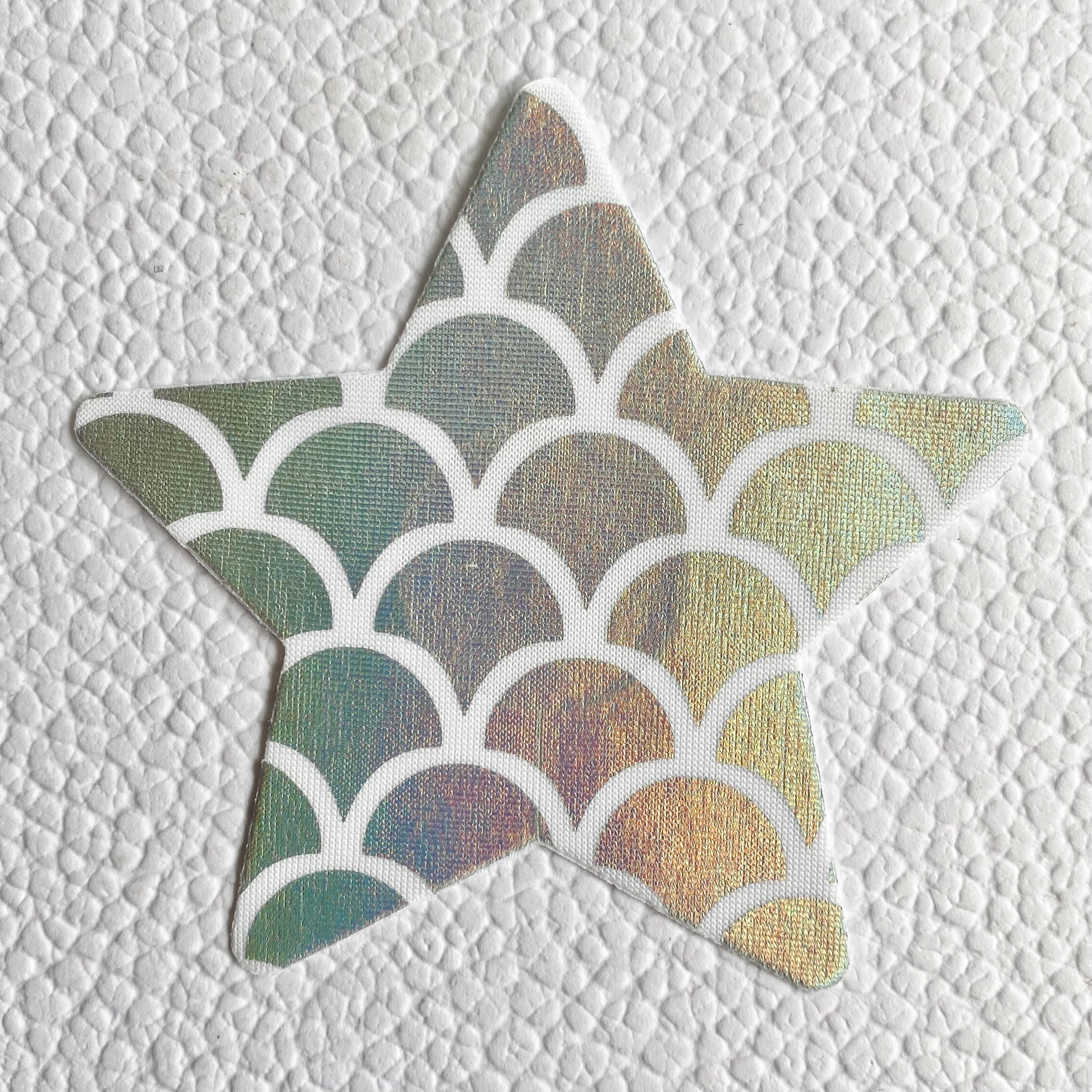 White Holographic Scale Star Nipple Covers image 0