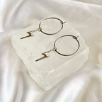 Lightning Bolt Hoop Earrings image 0