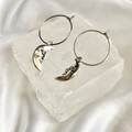Half Moon Face Hoop Earrings image 0