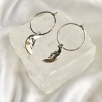 Half Moon Face Hoop Earrings image 0