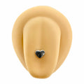 Silver Heart Top Tongue Bar image 0