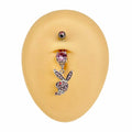 Pink CZ Playboy Dangle Belly Bar  image 0