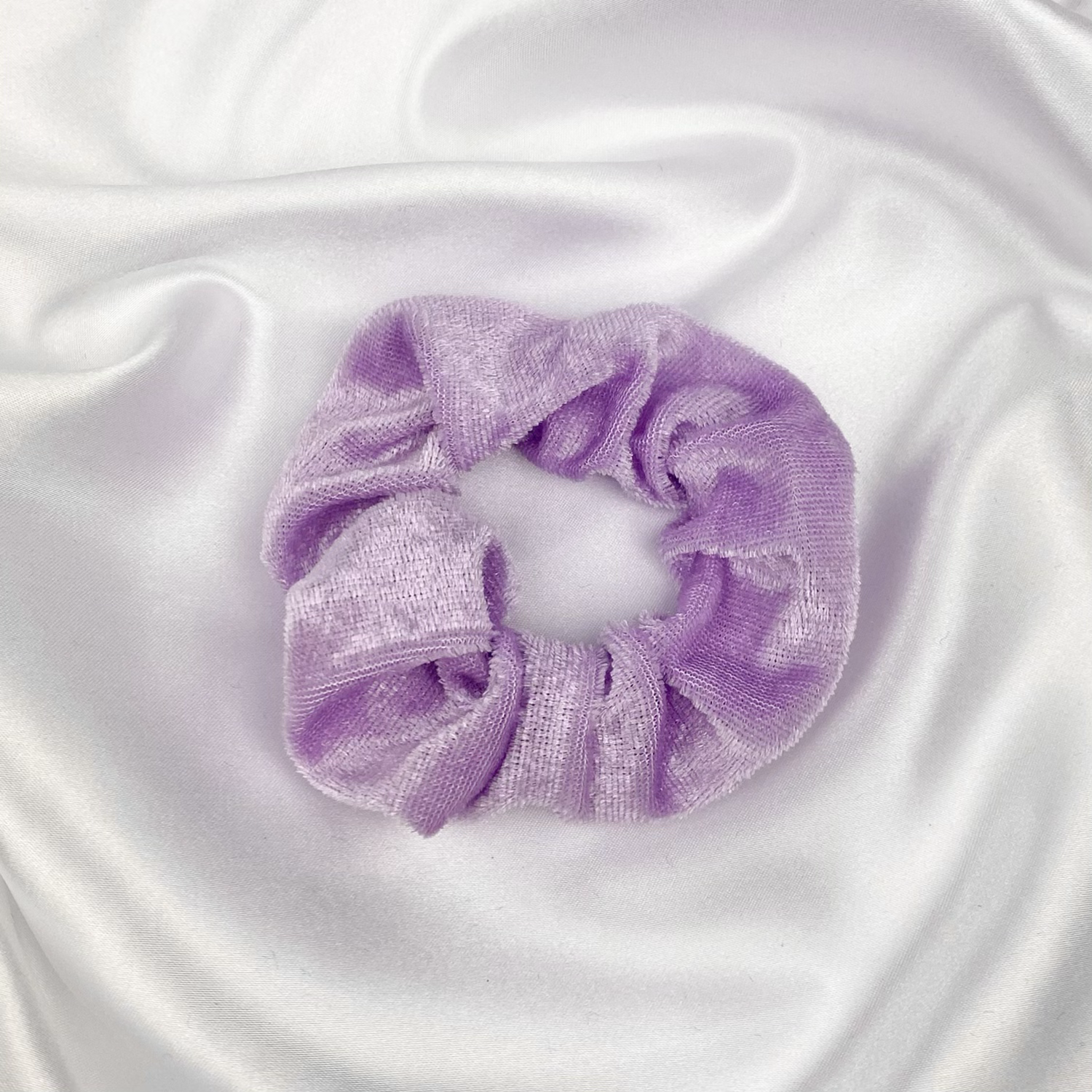 Very Light Purple Velvet Scrunchie image 0
