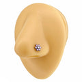 Purple Illuminating Flower Nose Stud image 0