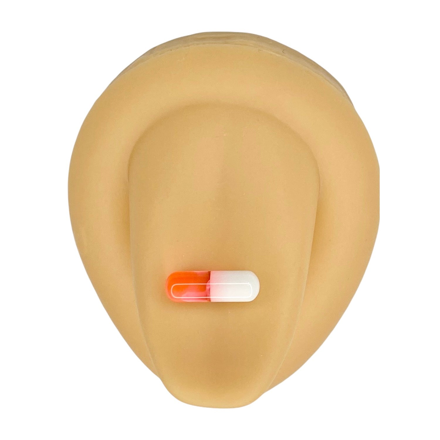 Pink Acrylic Pill Tongue Bar image 0