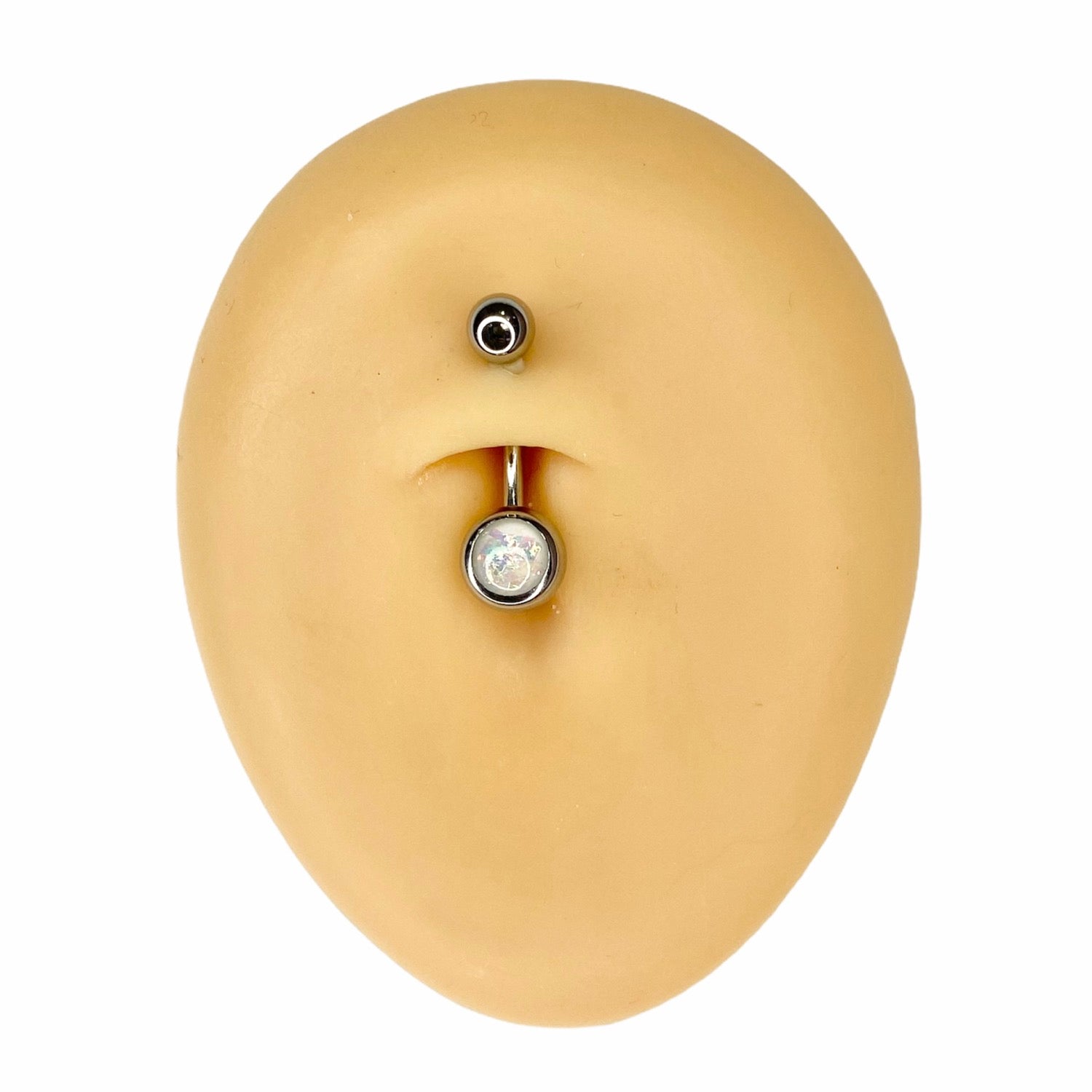 White Opal Glitter Belly Bar  image 0