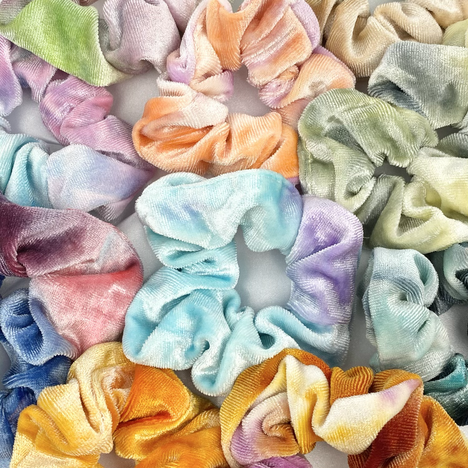 Random Tie Dye Velvet Scrunchie image 1