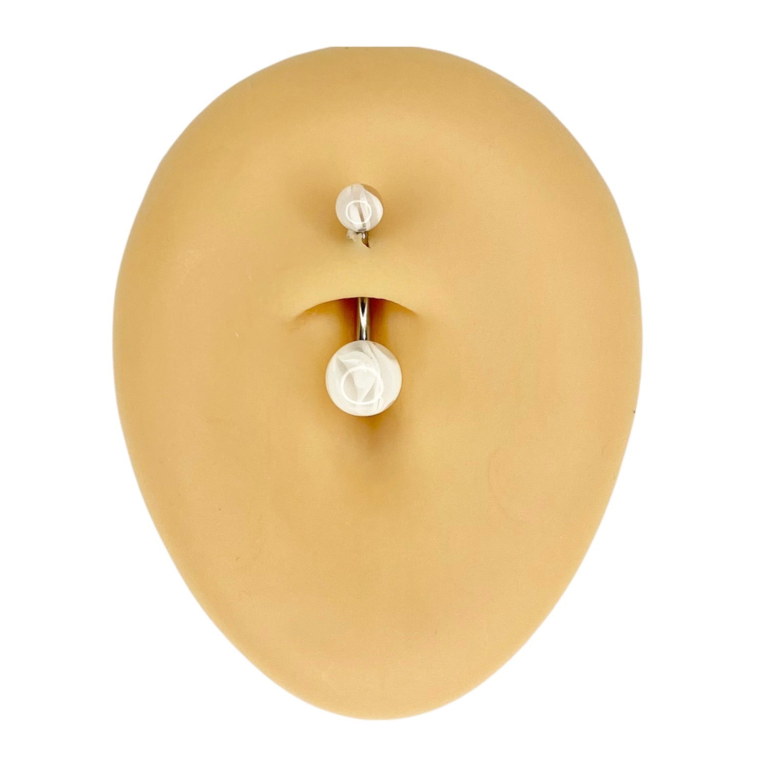 White Marble Effect Belly Bar  image 0