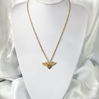 Gold Winged Heart Necklace image 1