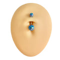 Blue Metallic AB Belly Bar  image 0