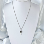 Black Enamel Playboy Key Necklace image 1