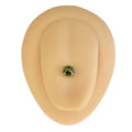 Green Cabochon Stone Tongue Bar image 0