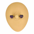 Purple Druzy Stone Heart Nipple Bar image 0
