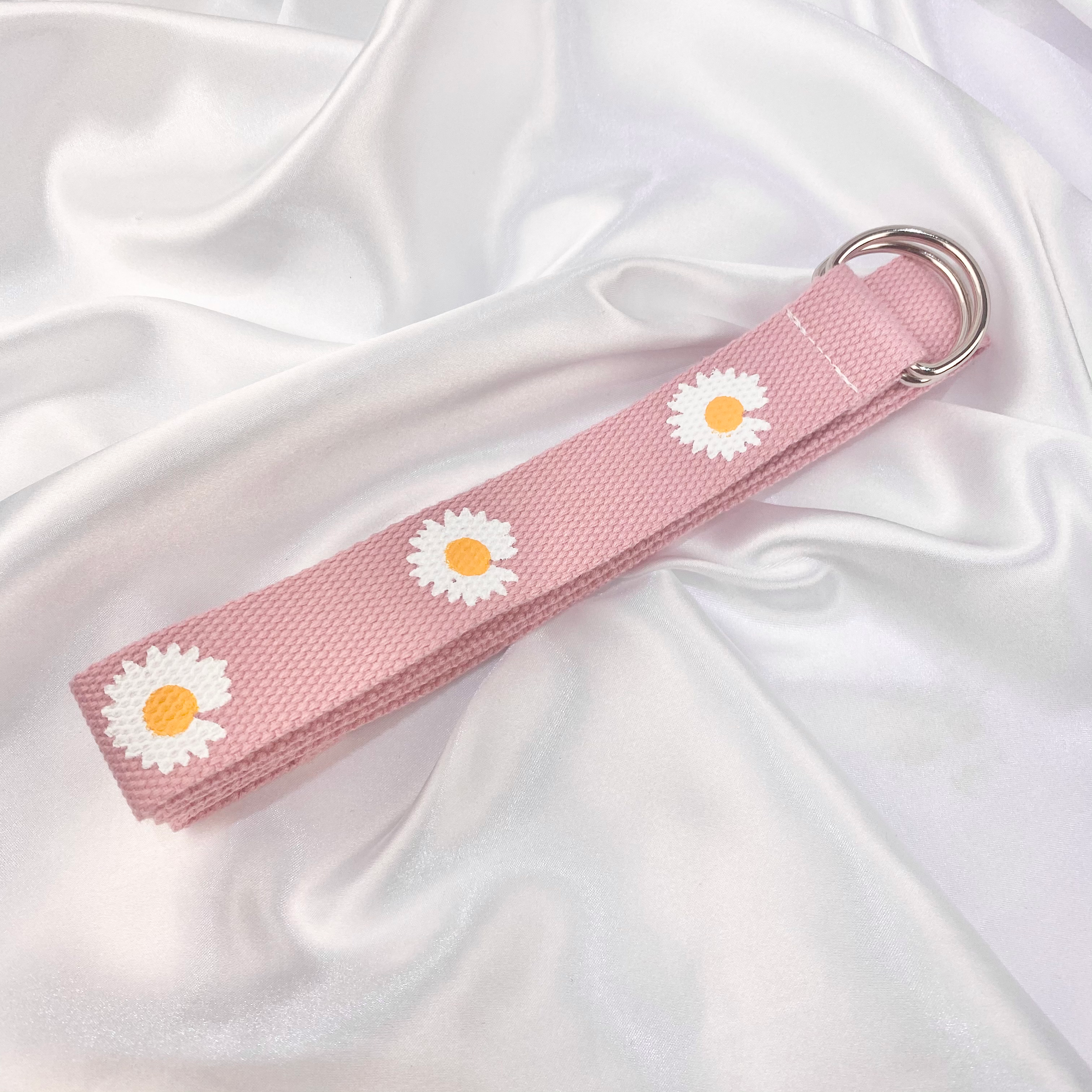 Pink Flower D Ring Belt image 0